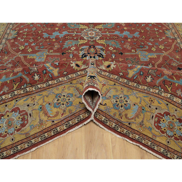10'1" x 14'2" New Hand Knotted Red Wool Rectangle Oriental Rug - MOA10291402