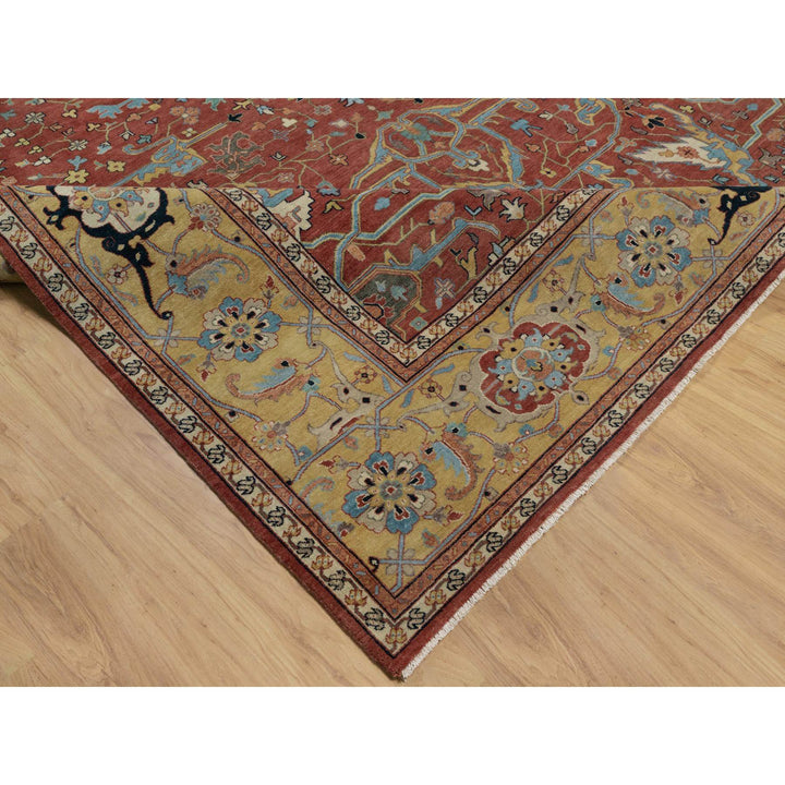 10'1" x 14'2" New Hand Knotted Red Wool Rectangle Oriental Rug - MOA10291402