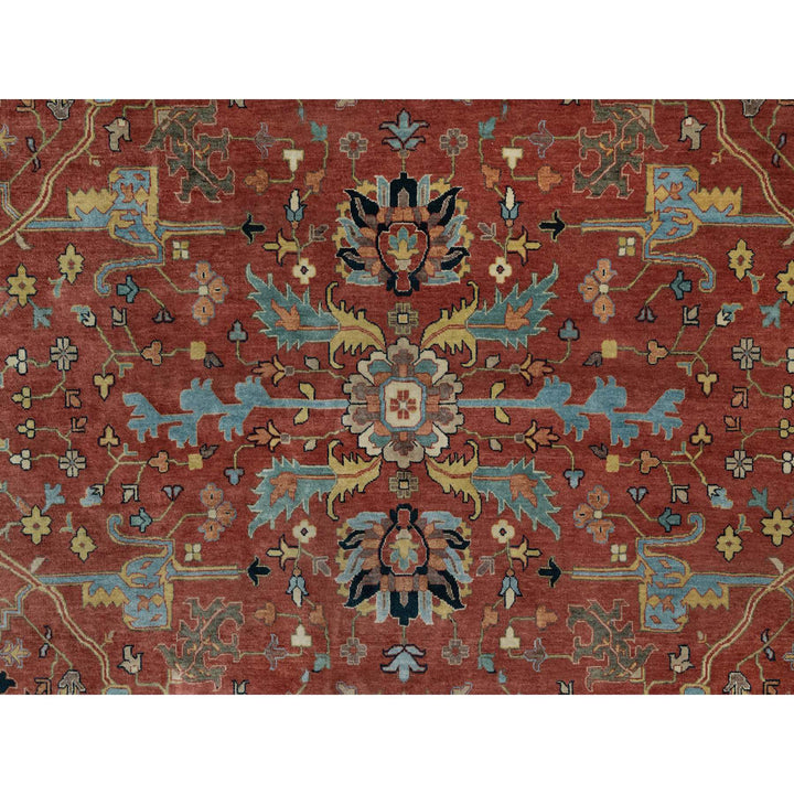 10'1" x 14'2" New Hand Knotted Red Wool Rectangle Oriental Rug - MOA10291402