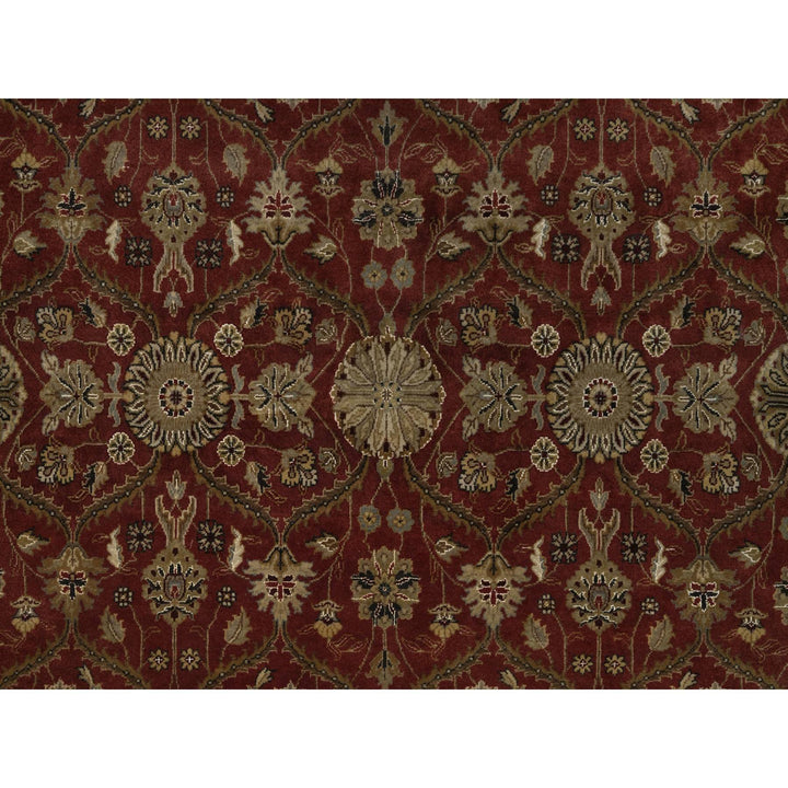 5'9" x 8'0" New Hand Knotted Red Wool & Silk Rectangle Oriental Rug - MOA10291436