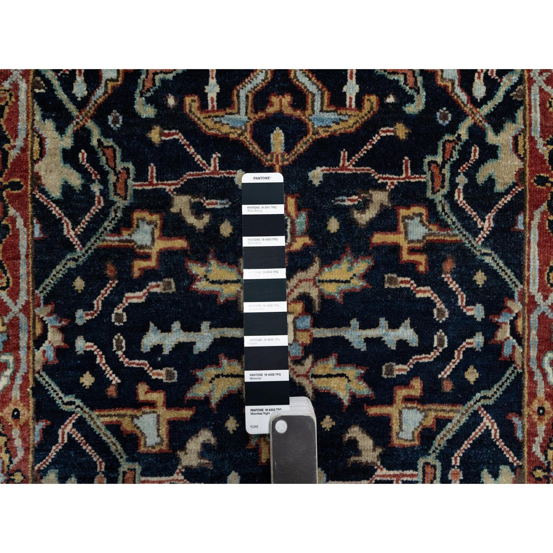 2'7" x 6'2" New Hand Knotted Blue Wool Runner Oriental Rug - MOA10291506
