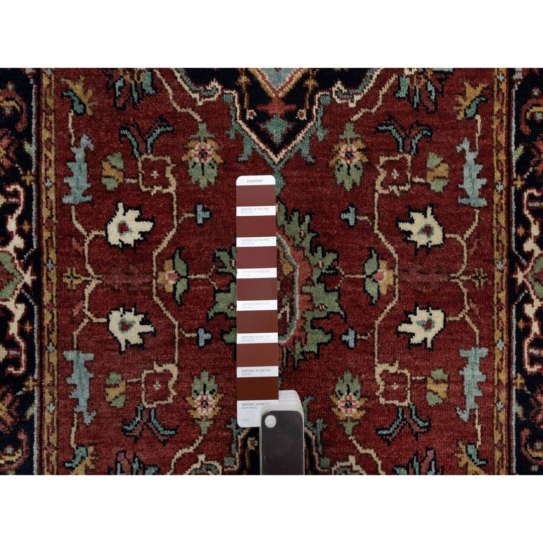 2'6" x 6'3" New Hand Knotted Red Wool Runner Oriental Rug - MOA10291507