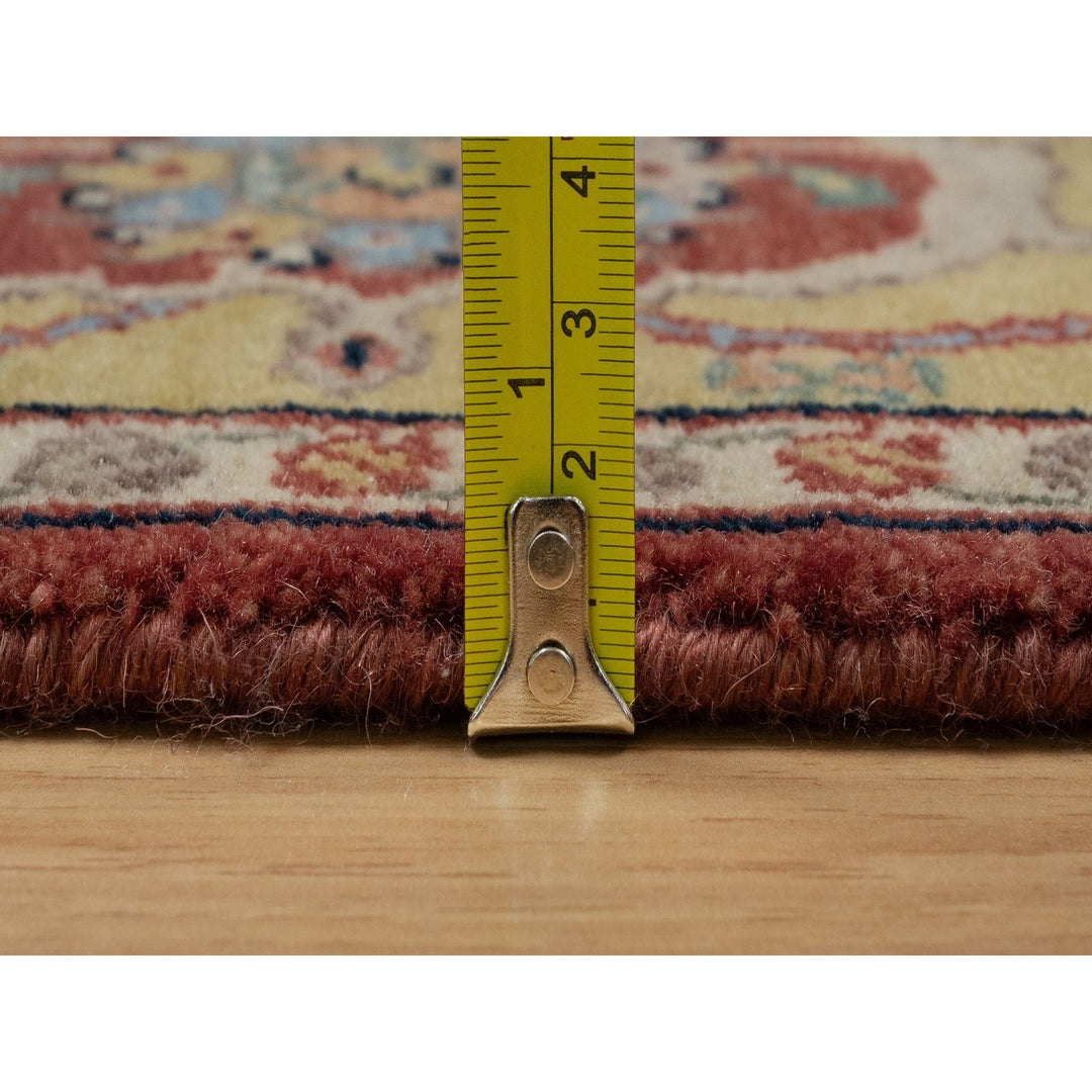 5'2" x 7'2" New Hand Knotted Red Wool Rectangle Oriental Rug - MOA10291519