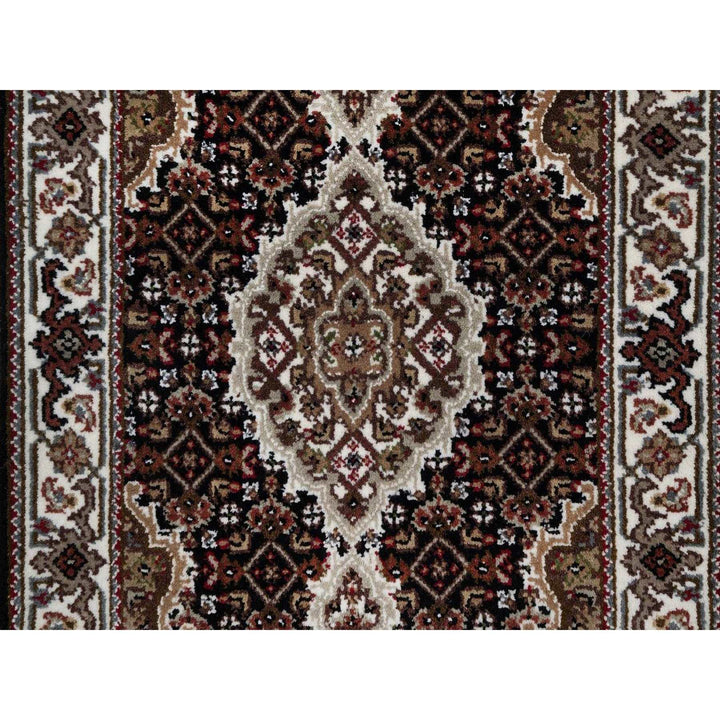 1'11" x 3'0" New Hand Knotted Black Wool Rectangle Oriental Rug - MOA10291567