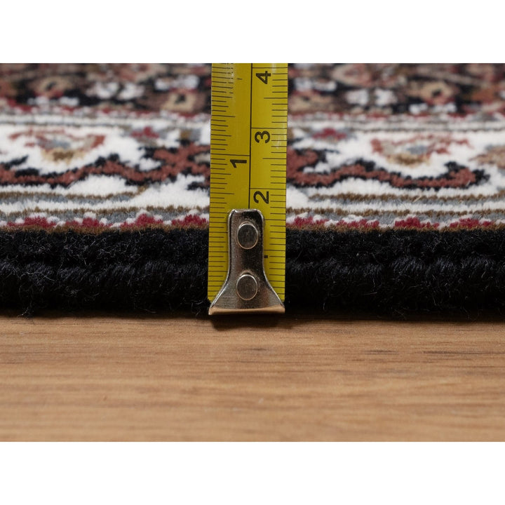 1'11" x 3'0" New Hand Knotted Black Wool Rectangle Oriental Rug - MOA10291567