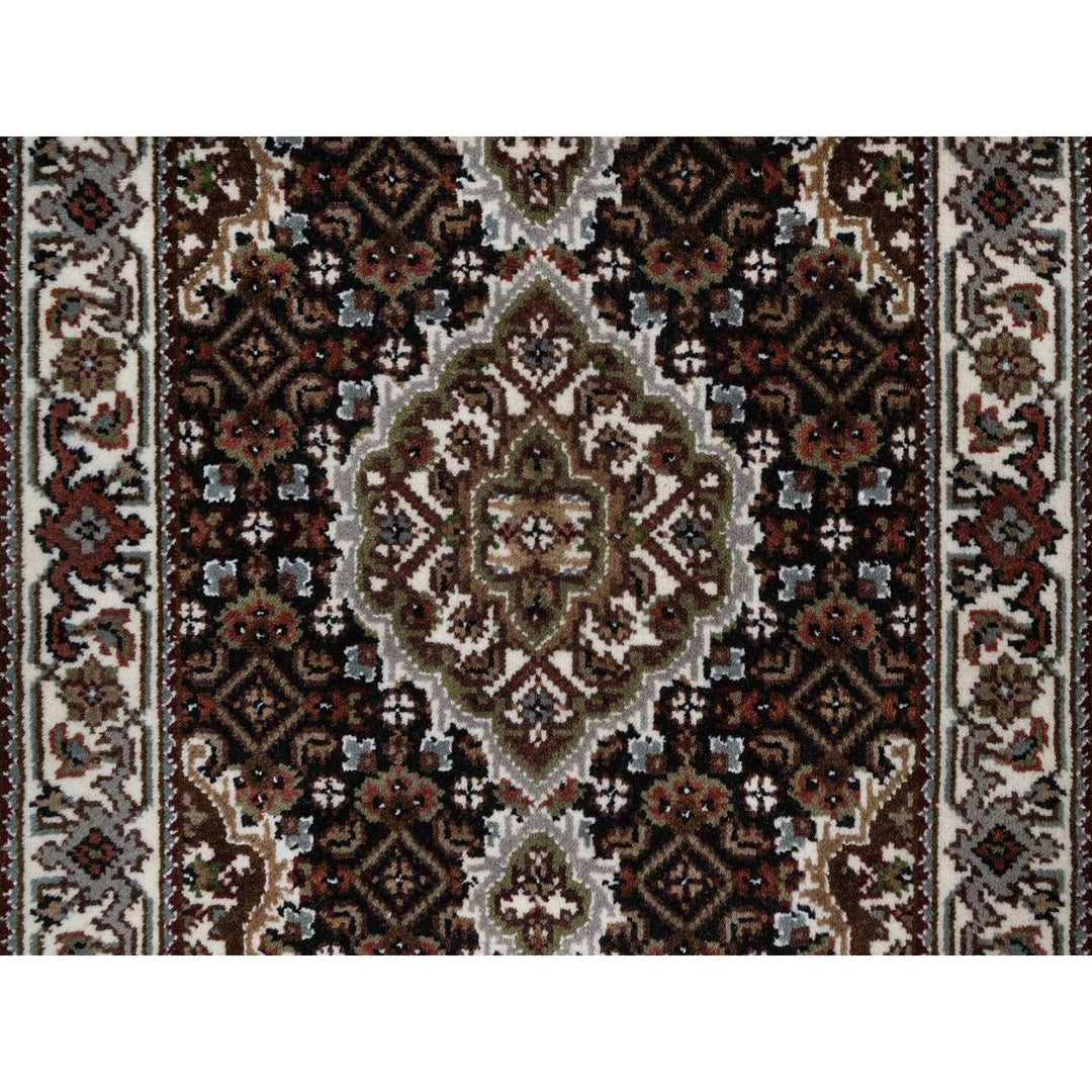 2'0" x 3'1" New Hand Knotted Black Wool Rectangle Oriental Rug - MOA10291570