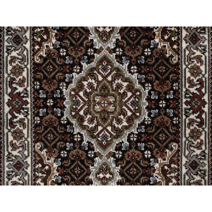 2'0" x 3'1" New Hand Knotted Black Wool Rectangle Oriental Rug - MOA10291570