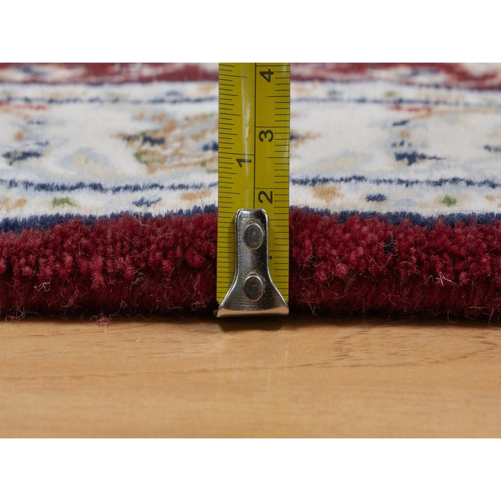 2'6" x 4'1" New Hand Knotted Ivory Wool & Silk Rectangle Oriental Rug - MOA10291572