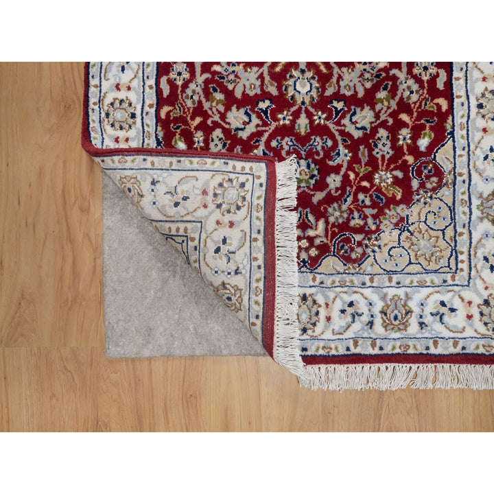 2'6" x 4'9" New Hand Knotted Red Wool & Silk Rectangle Oriental Rug - MOA10291576