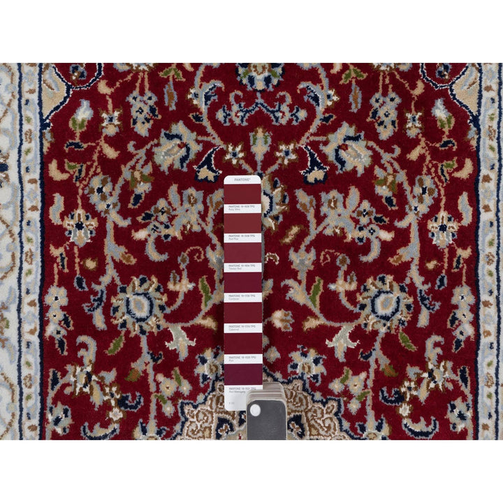 2'6" x 4'9" New Hand Knotted Red Wool & Silk Rectangle Oriental Rug - MOA10291576