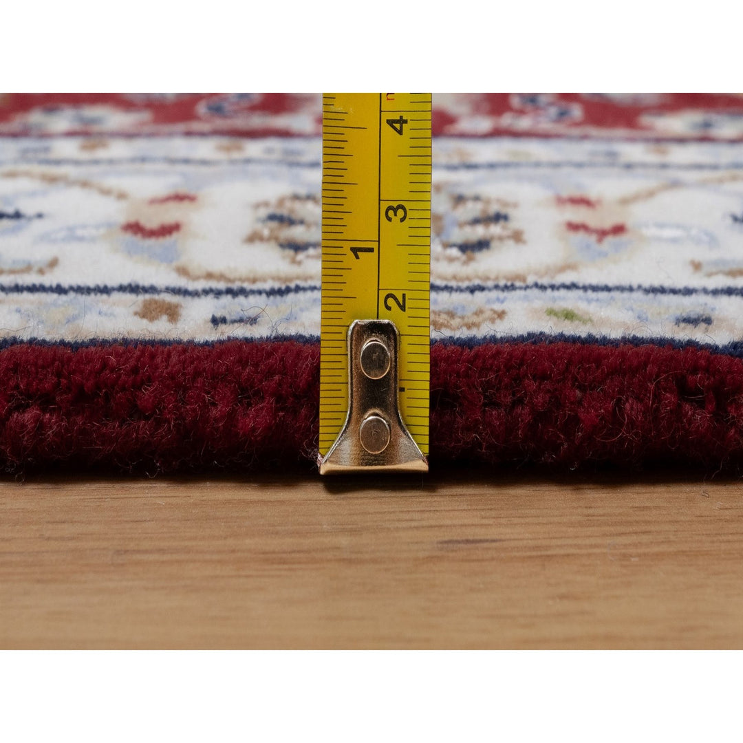 2'6" x 4'9" New Hand Knotted Red Wool & Silk Rectangle Oriental Rug - MOA10291576