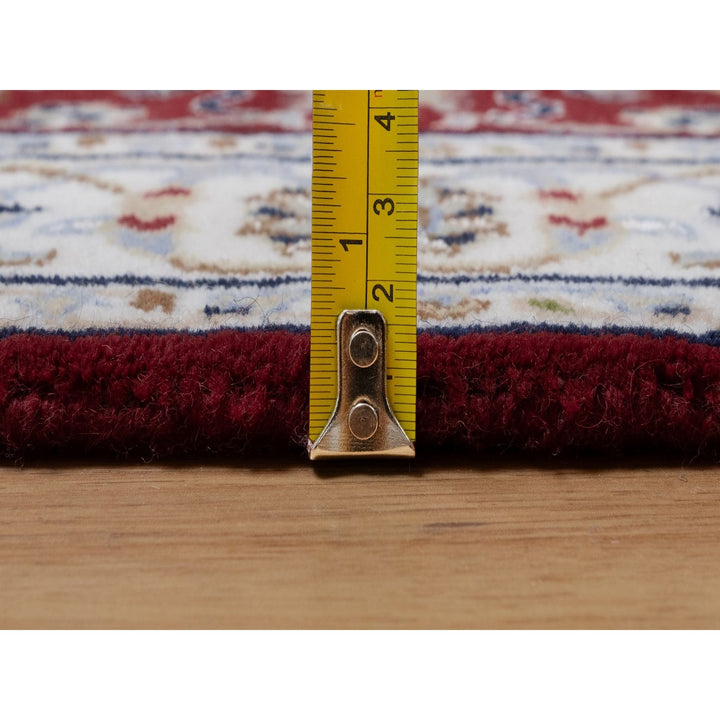 2'6" x 4'9" New Hand Knotted Red Wool & Silk Rectangle Oriental Rug - MOA10291576