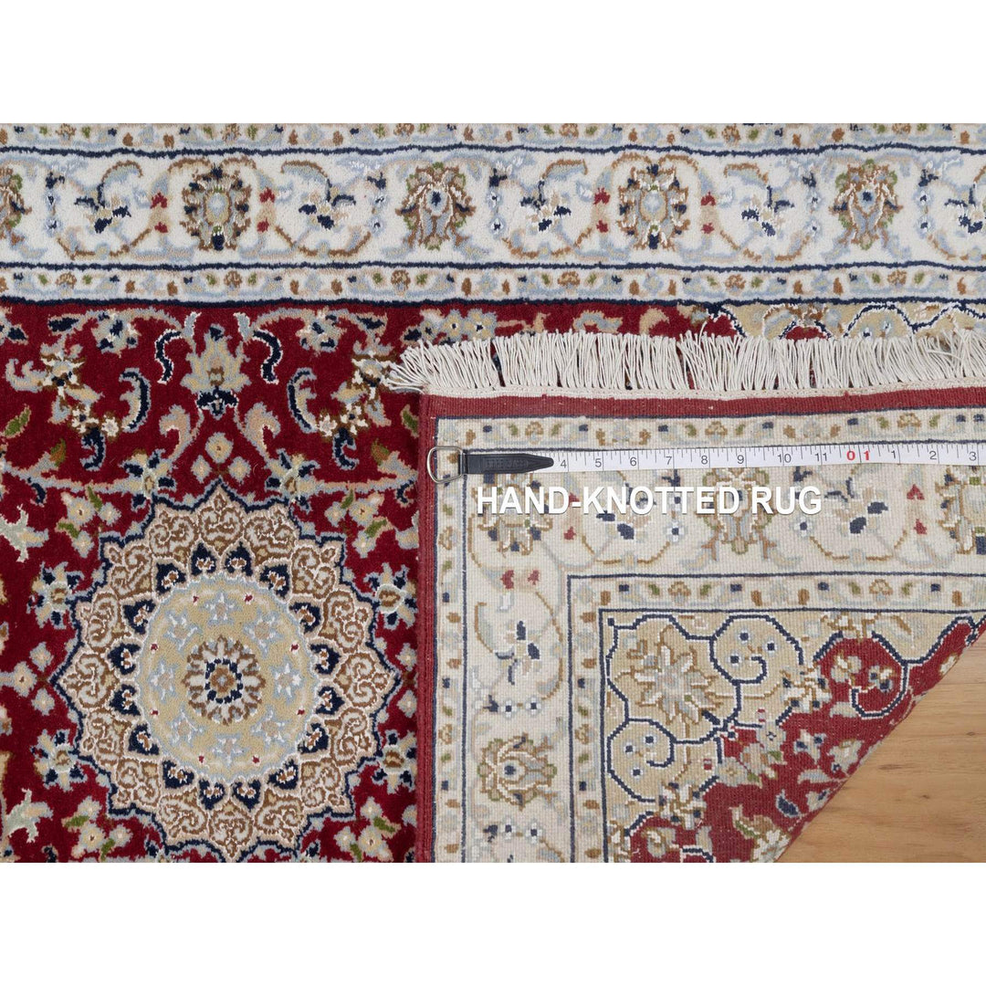 2'6" x 4'9" New Hand Knotted Red Wool & Silk Rectangle Oriental Rug - MOA10291576