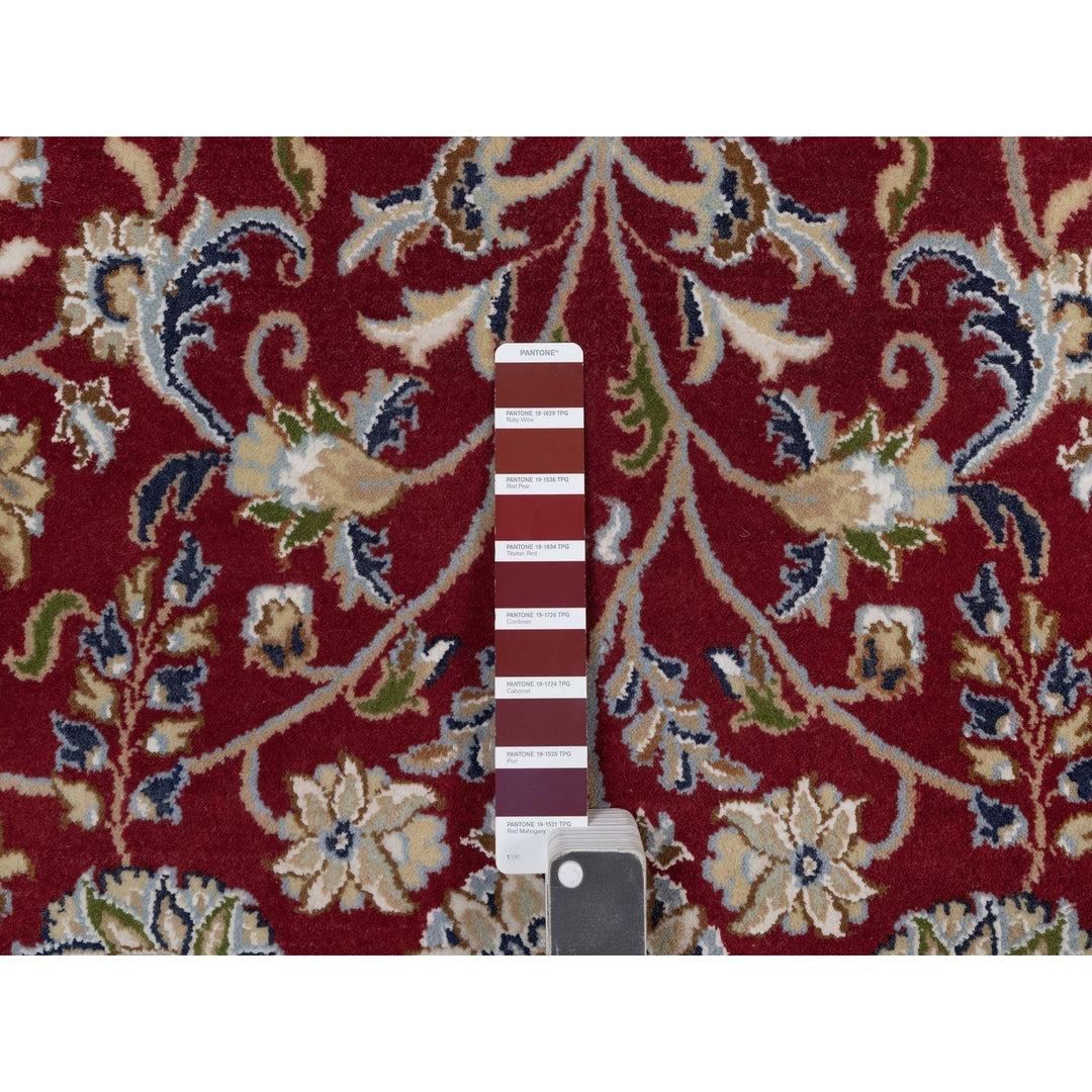 8'8" x 11'10" New Hand Knotted Red Wool & Silk Rectangle Oriental Rug - MOA10291592