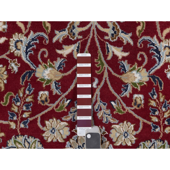 8'8" x 11'10" New Hand Knotted Red Wool & Silk Rectangle Oriental Rug - MOA10291592