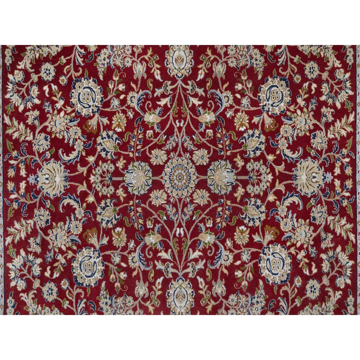 8'8" x 11'10" New Hand Knotted Red Wool & Silk Rectangle Oriental Rug - MOA10291592