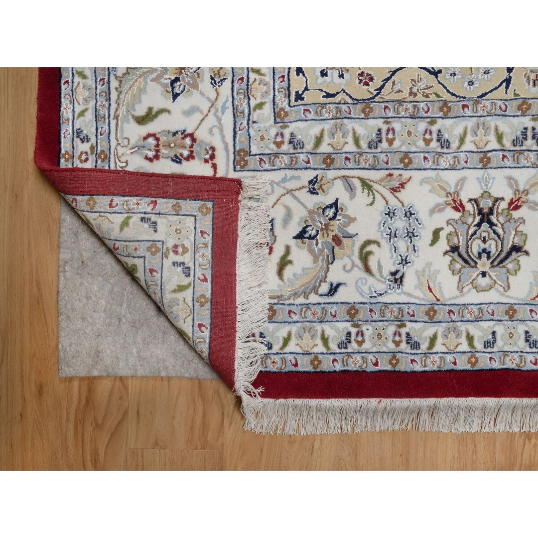 9'11" x 14'1" New Hand Knotted Red Wool & Silk Rectangle Oriental Rug - MOA10291610