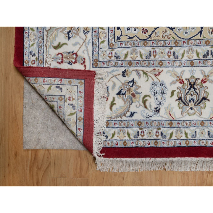 9'11" x 14'1" New Hand Knotted Red Wool & Silk Rectangle Oriental Rug - MOA10291610