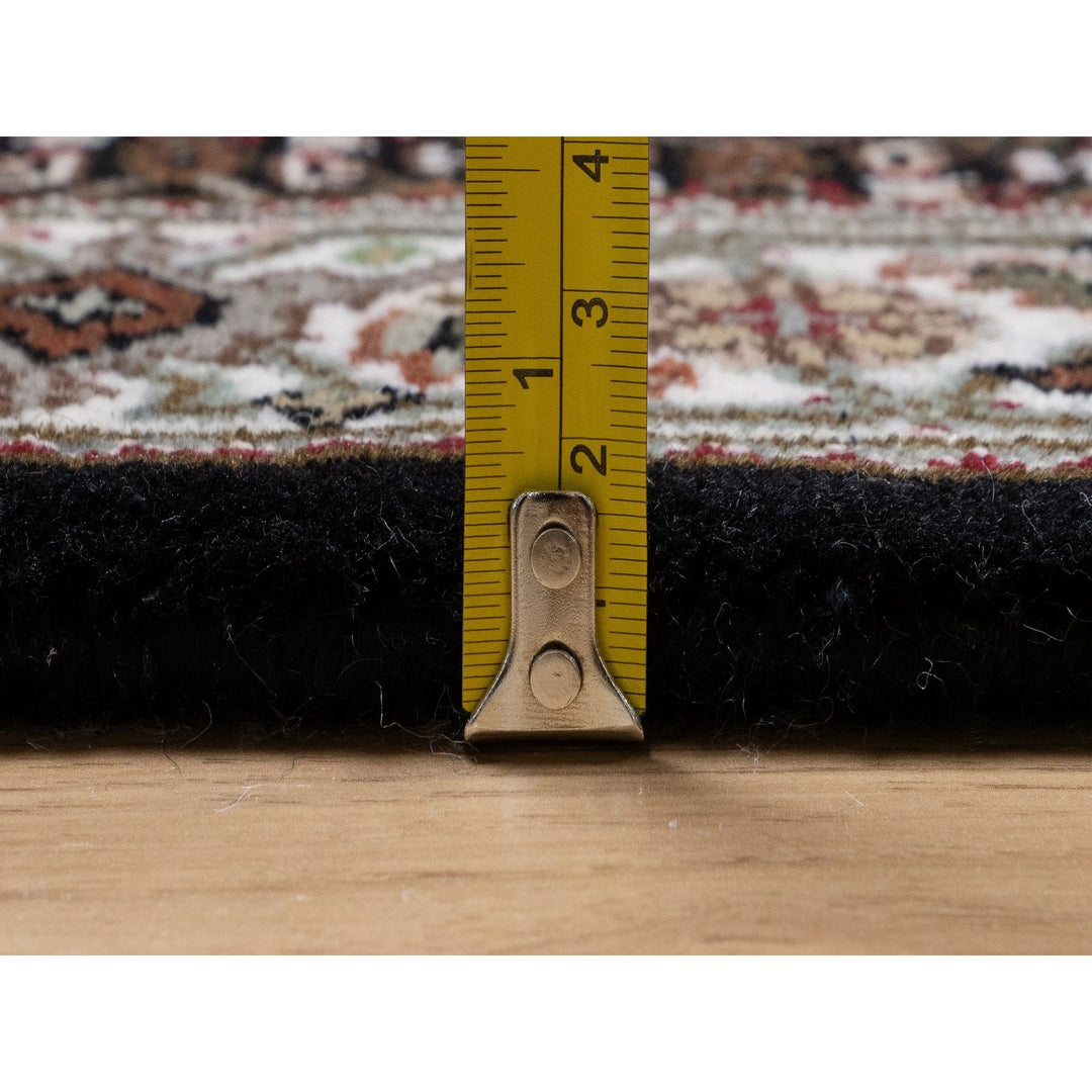 2'9" x 7'11" New Hand Knotted Black Wool Runner Oriental Rug - MOA10291612