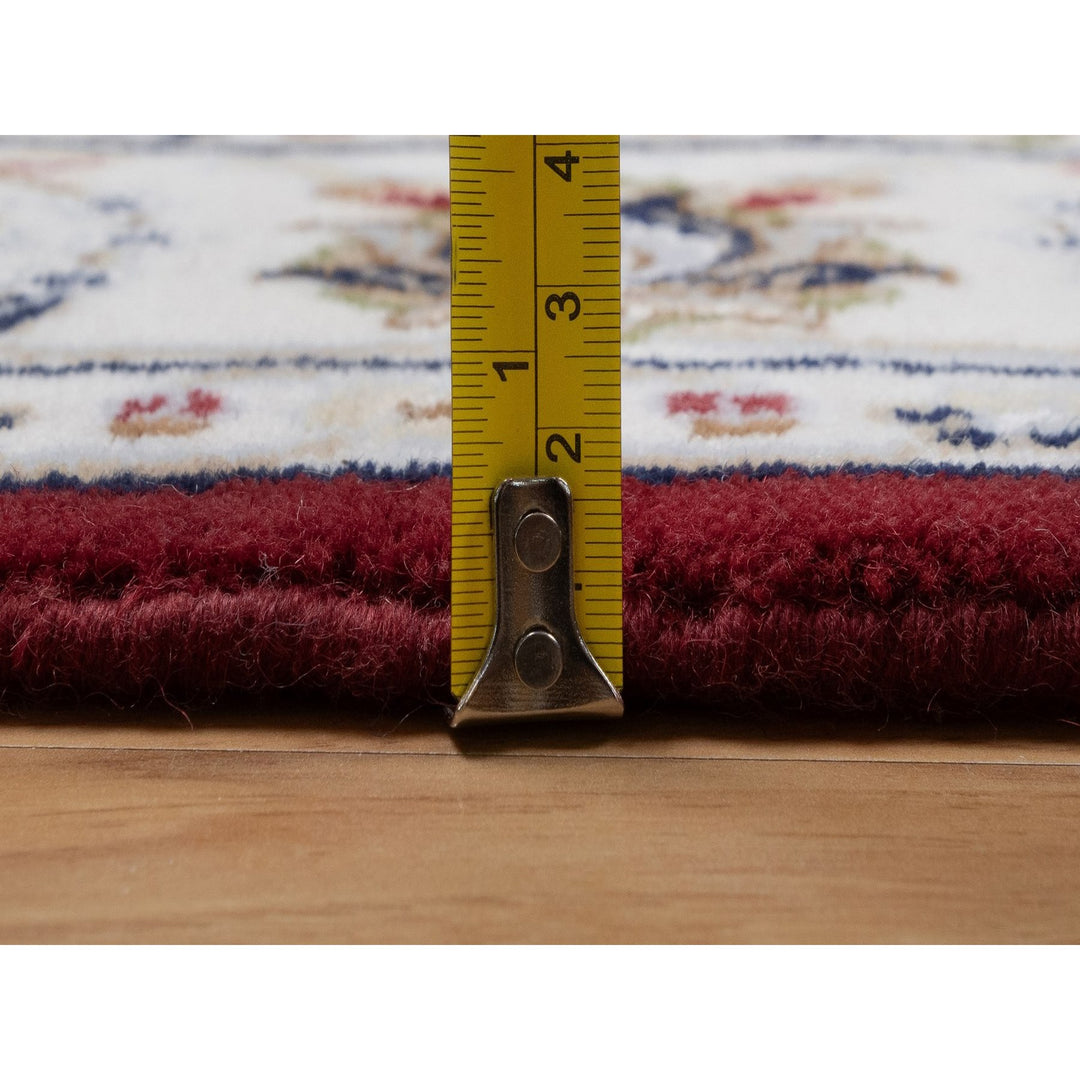 3'11" x 6'1" New Hand Knotted Red Wool & Silk Rectangle Oriental Rug - MOA10291638