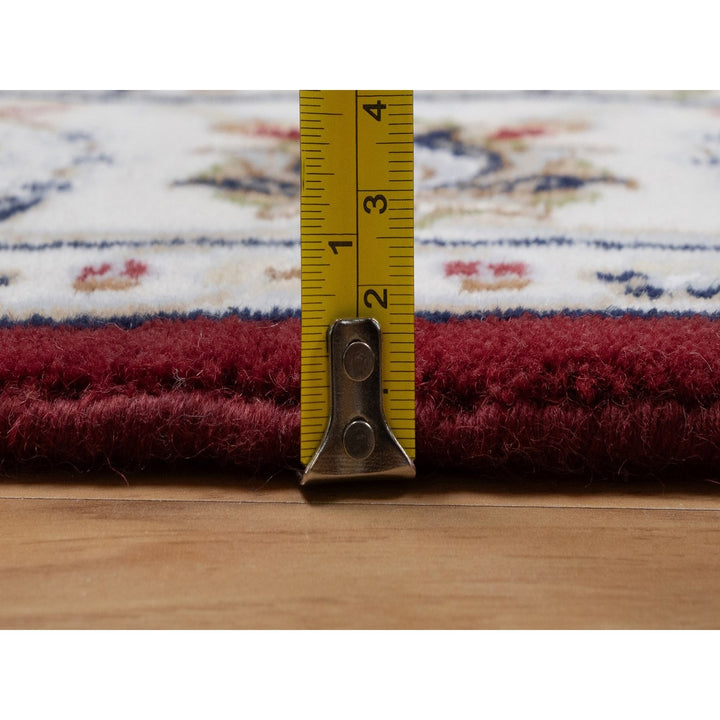 3'11" x 6'1" New Hand Knotted Red Wool & Silk Rectangle Oriental Rug - MOA10291638