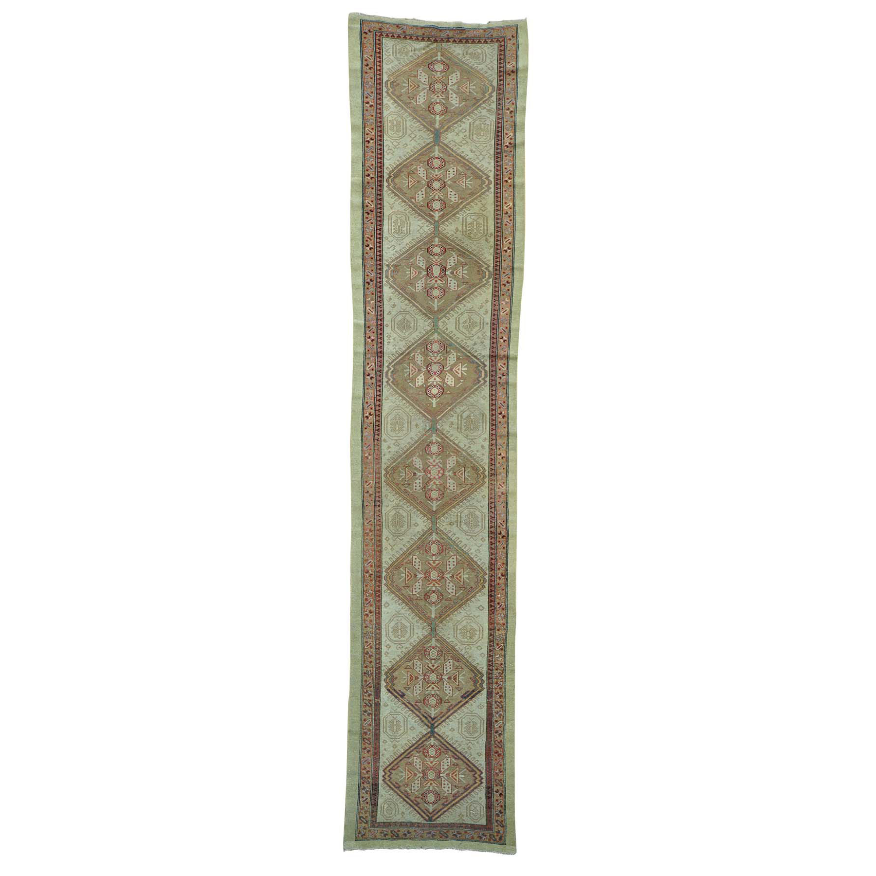 3'1"x14'3" XL Runner Antique Persian Serab Mint Cond Pure Wool Rug 