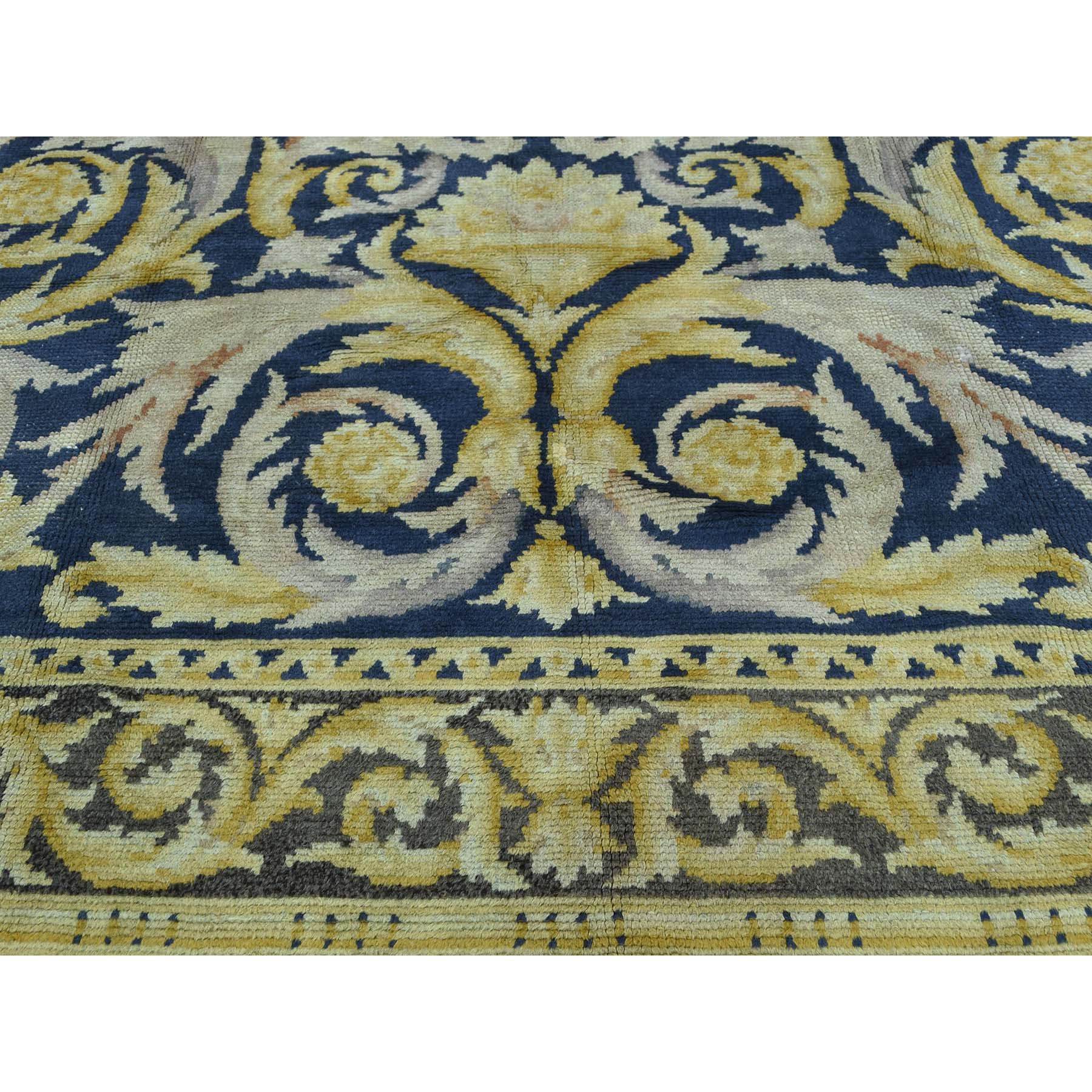 10'10"x13'8" Old Spanish Savonnerie Exc Cond Hand Woven Oversize Rug 