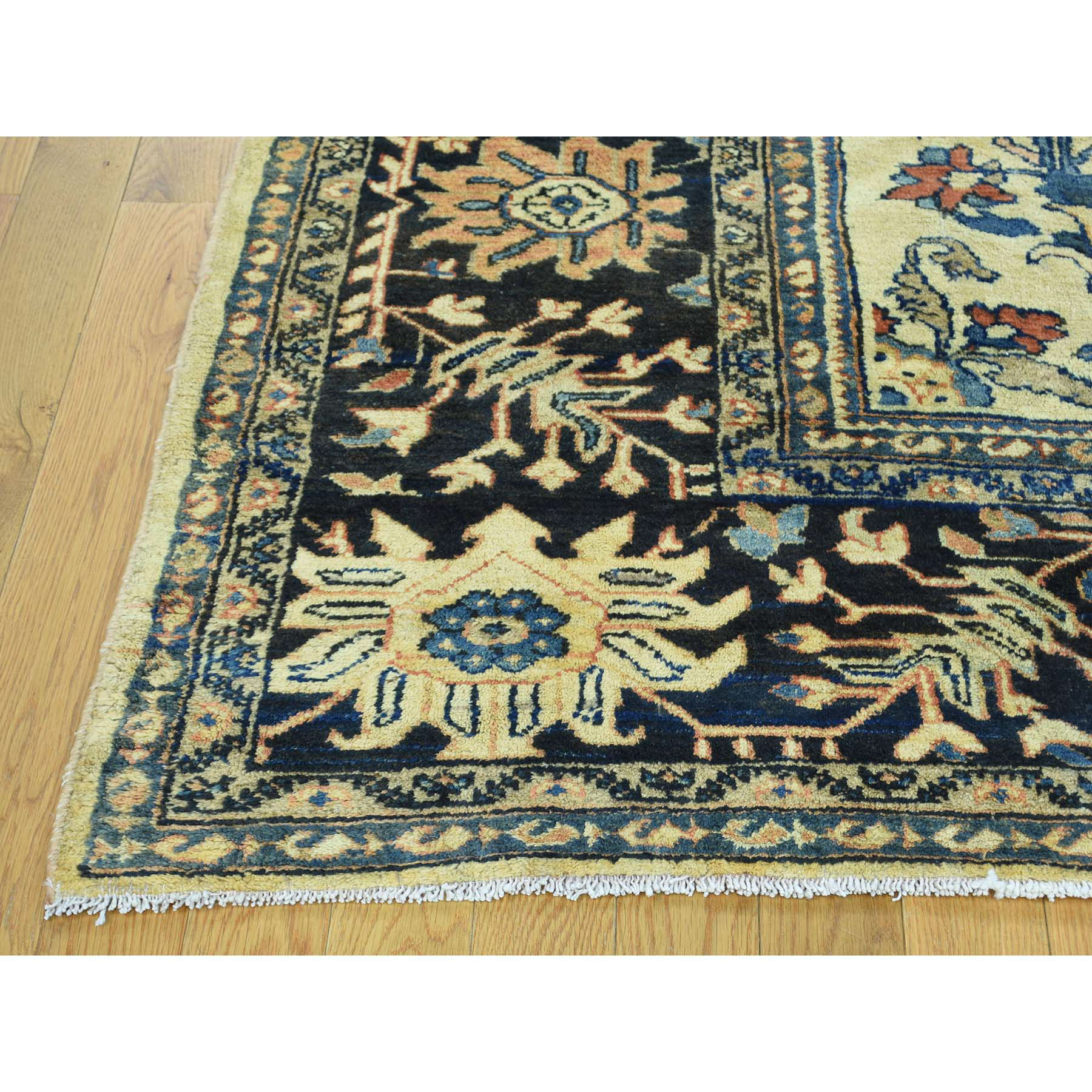 9'4"x11'10" Hand Made Antique Persian Lilihan Mint Cond Full Pile Rug 