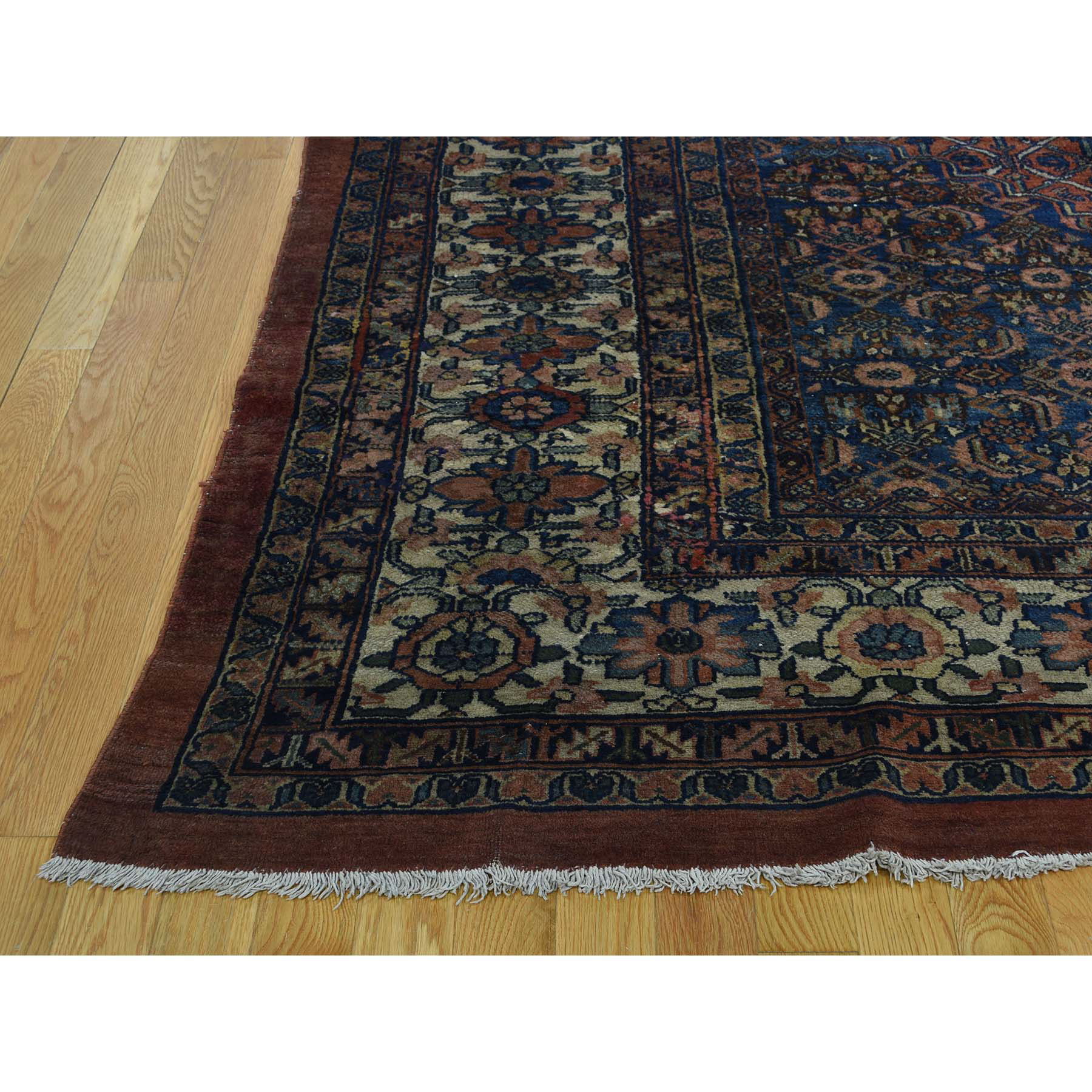 11'10"x23'4" Antique Persian Bibikabad Hand Woven Gallery Size Rug 