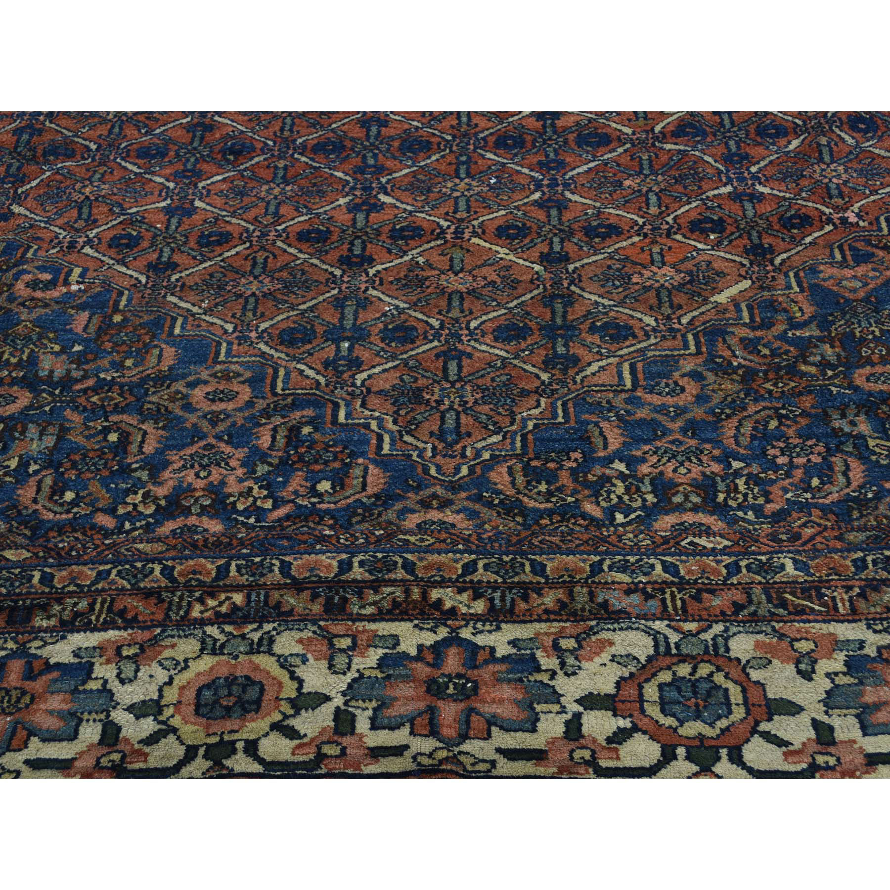 11'10"x23'4" Antique Persian Bibikabad Hand Woven Gallery Size Rug 