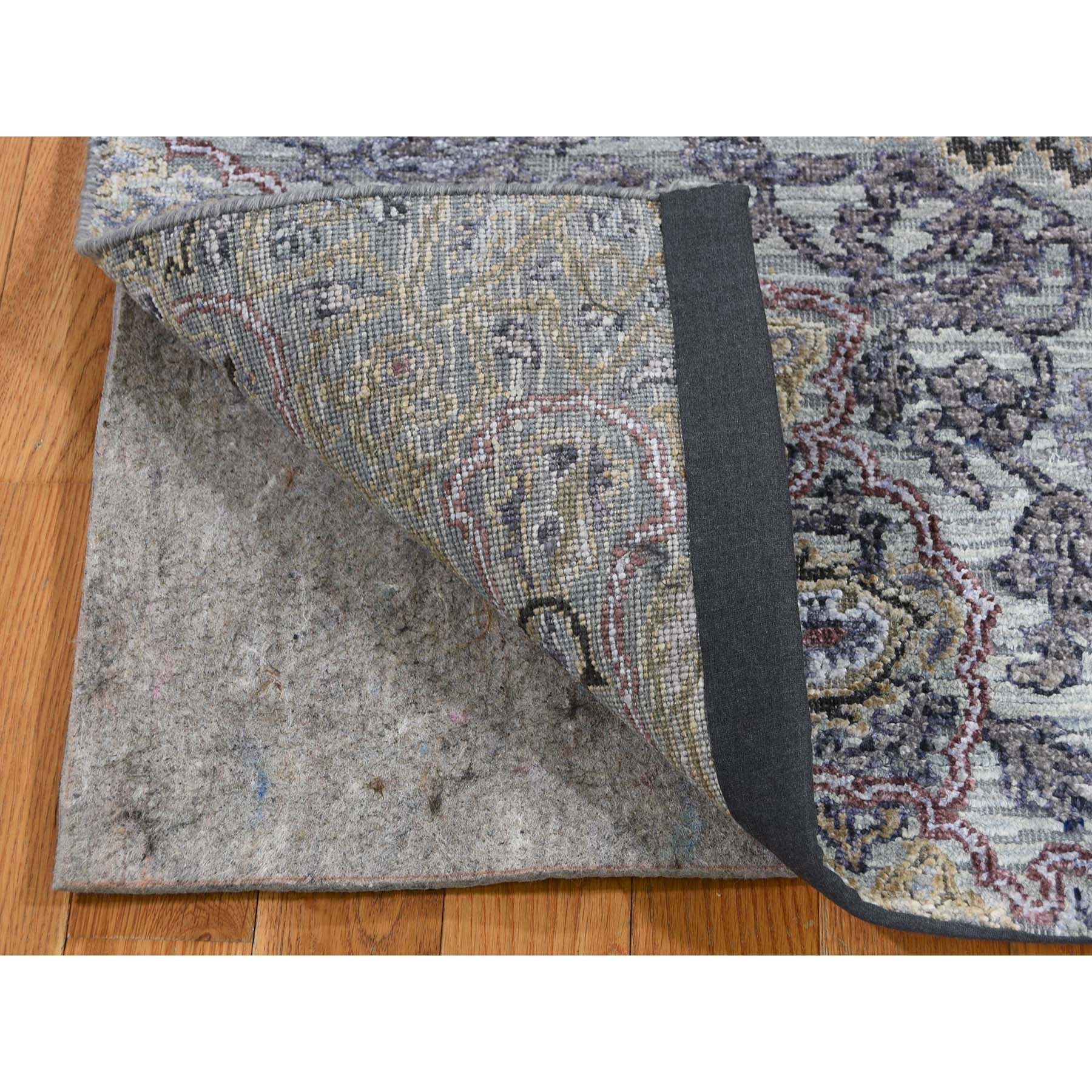 2'x3'1" THE MAHARAJA, Silk with Textured Wool Hand Woven Oriental Sample Rug 