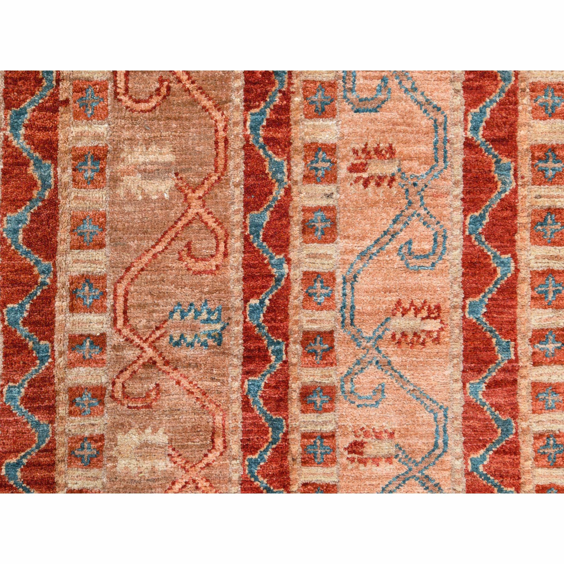 6'2"x8'8" Colorful Super Kazak with Shawl Design Hand Woven Vibrant Pure Wool Oriental Rug 