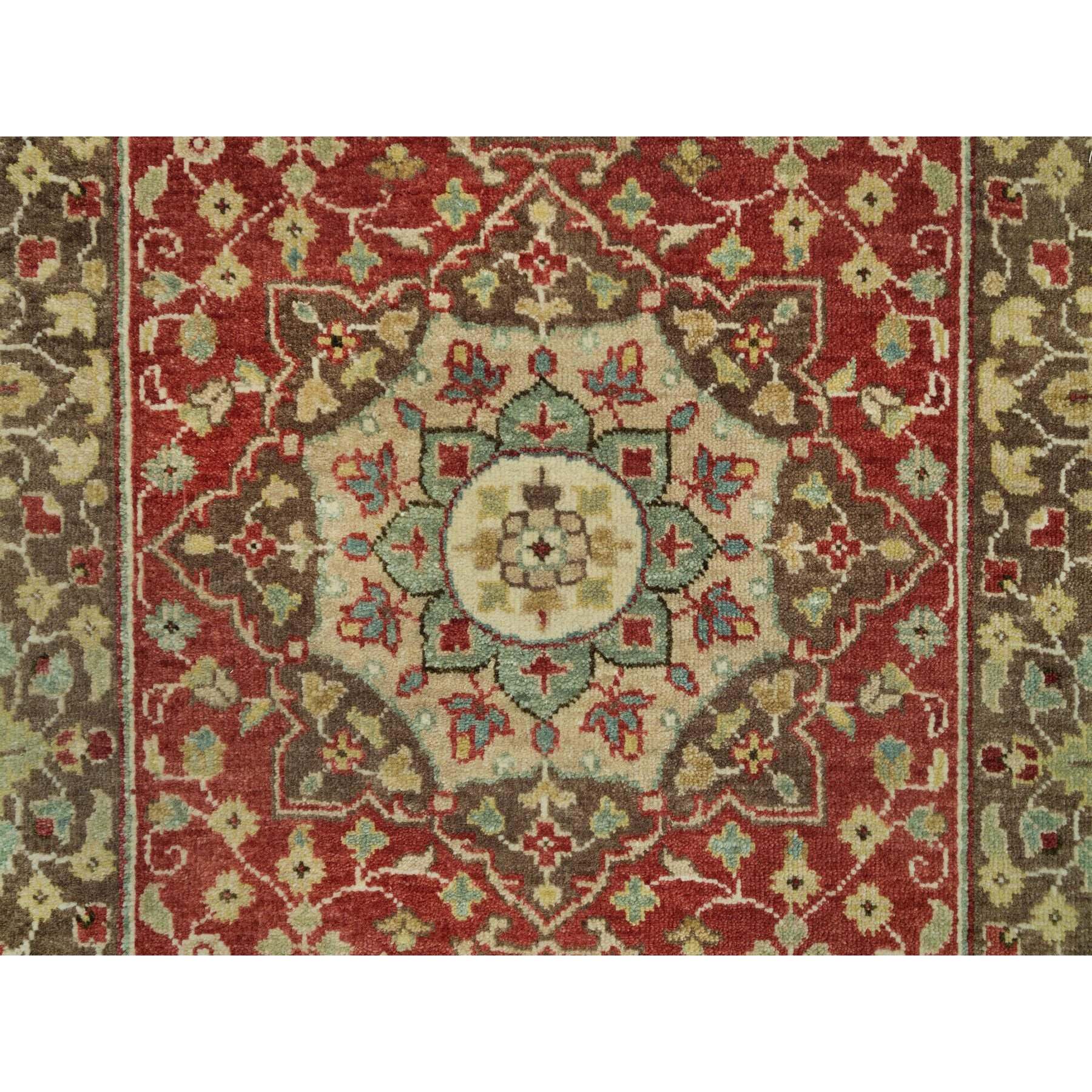 2'7"x22' Cherry Red, Antiqued Tabriz Haji Jalili Design, Fine Weave, Natural Dyes, All Wool, Plush Pile, Hand Woven, XL Runner Oriental Rug 