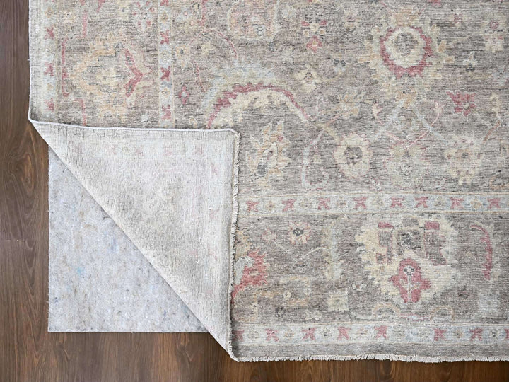 7'10" x 9'10" New Hand Knotted Grey Wool Rectangle Oriental Rug - MOA10210002