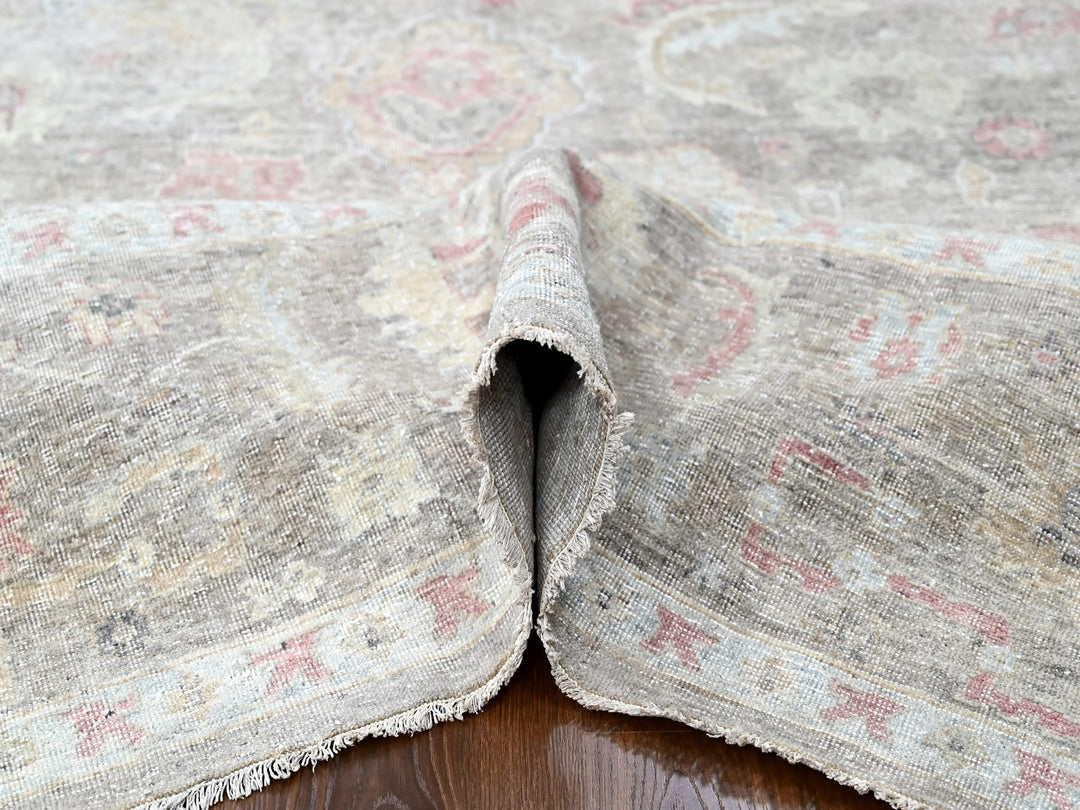 7'10" x 9'10" New Hand Knotted Grey Wool Rectangle Oriental Rug - MOA10210002