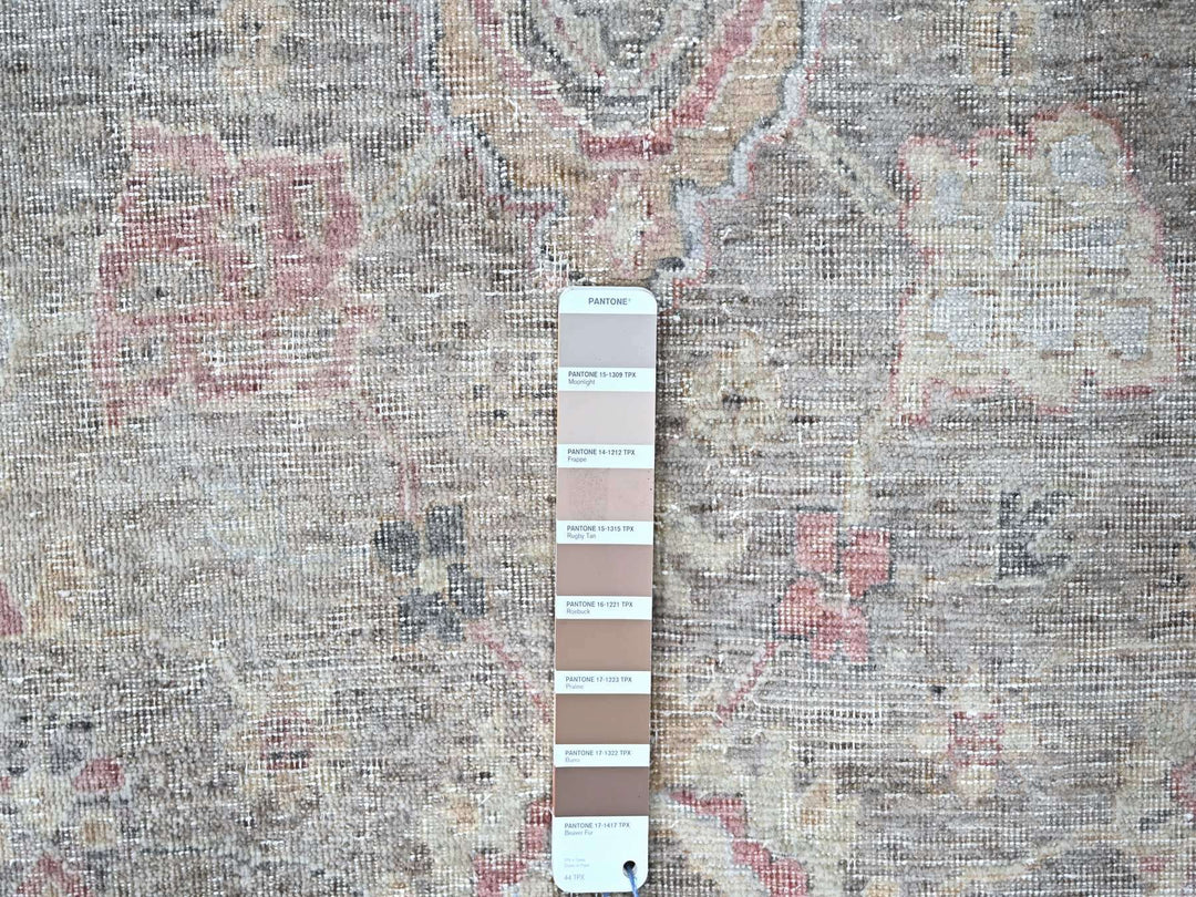 7'10" x 9'10" New Hand Knotted Grey Wool Rectangle Oriental Rug - MOA10210002