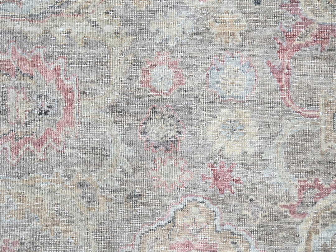 7'10" x 9'10" New Hand Knotted Grey Wool Rectangle Oriental Rug - MOA10210002