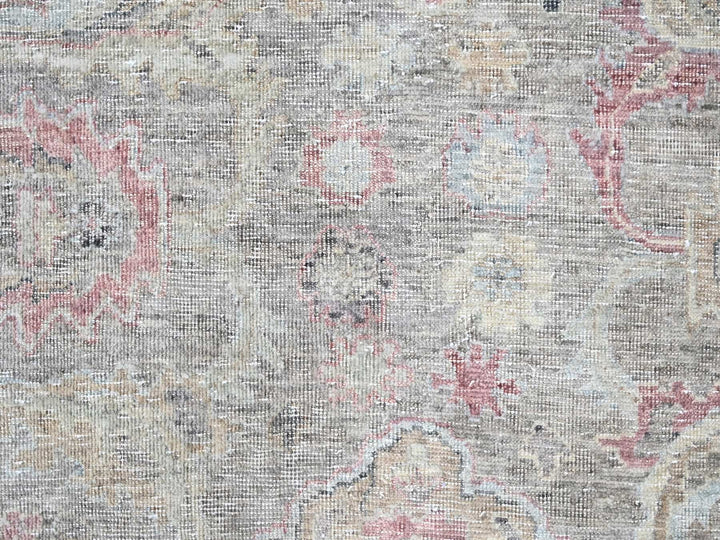 7'10" x 9'10" New Hand Knotted Grey Wool Rectangle Oriental Rug - MOA10210002