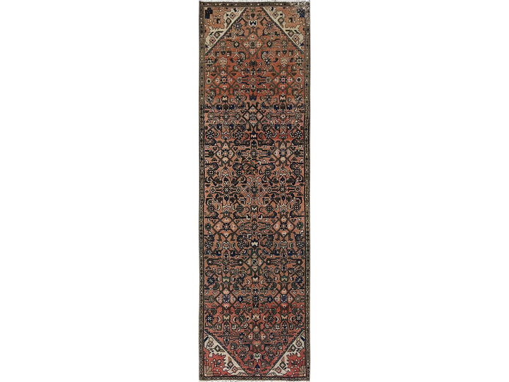 2'7" x 9'2" Vintage Hand Knotted Pink Wool Runner Oriental Rug - MOA1021001