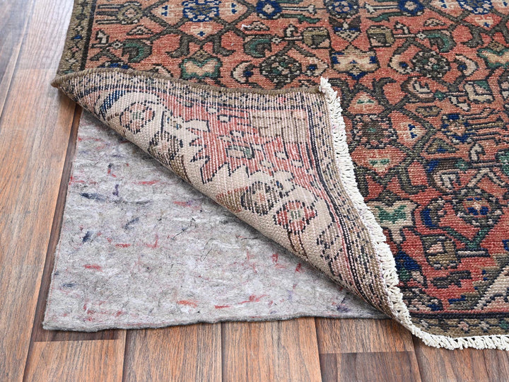 2'7" x 9'2" Vintage Hand Knotted Pink Wool Runner Oriental Rug - MOA1021001