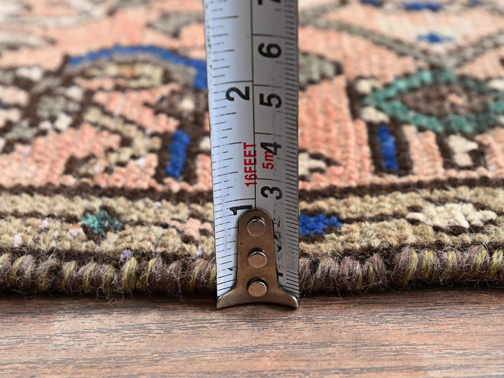 2'7" x 9'2" Vintage Hand Knotted Pink Wool Runner Oriental Rug - MOA1021001