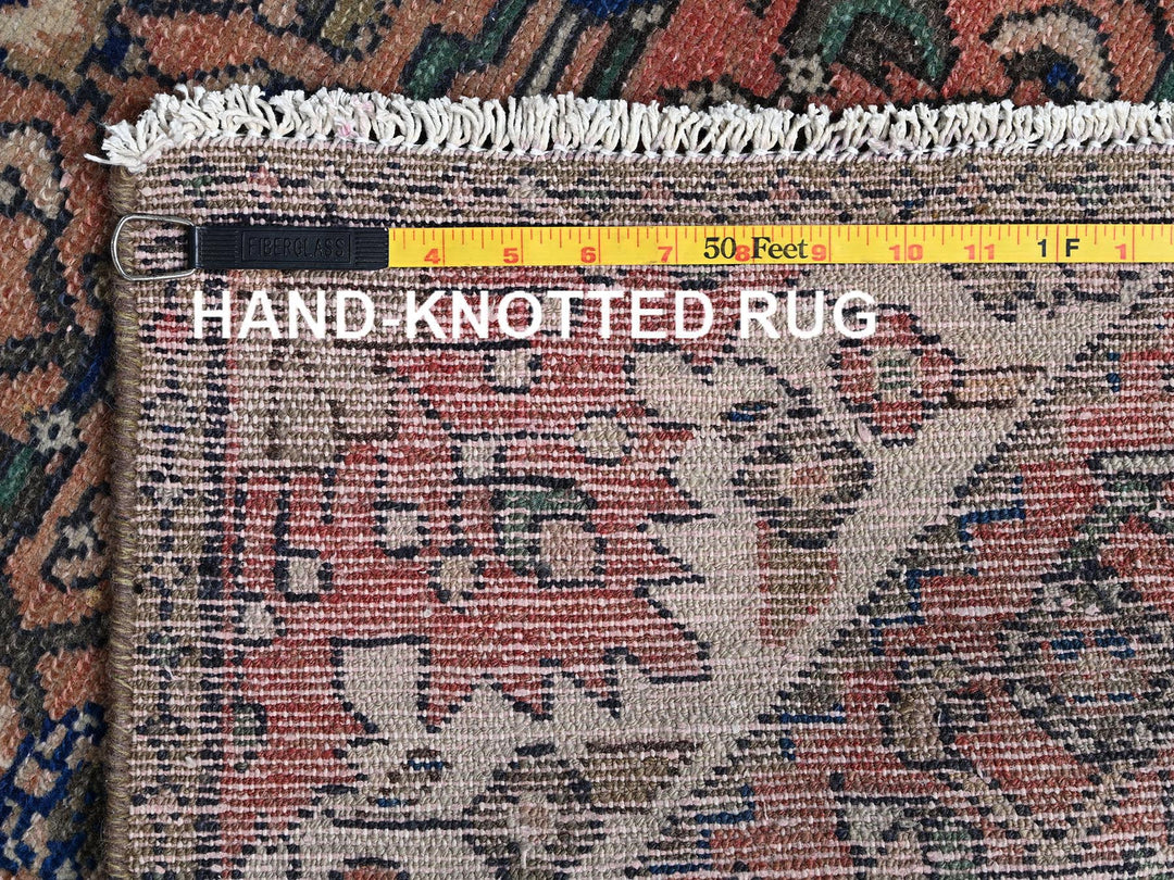 2'7" x 9'2" Vintage Hand Knotted Pink Wool Runner Oriental Rug - MOA1021001