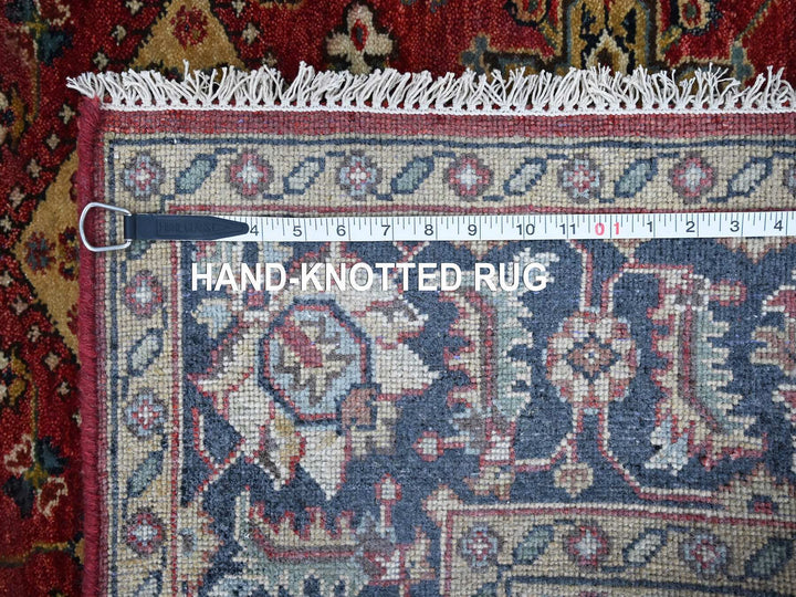 5'0" x 6'10" New Hand Knotted Red Wool Rectangle Oriental Rug - MOA10210020
