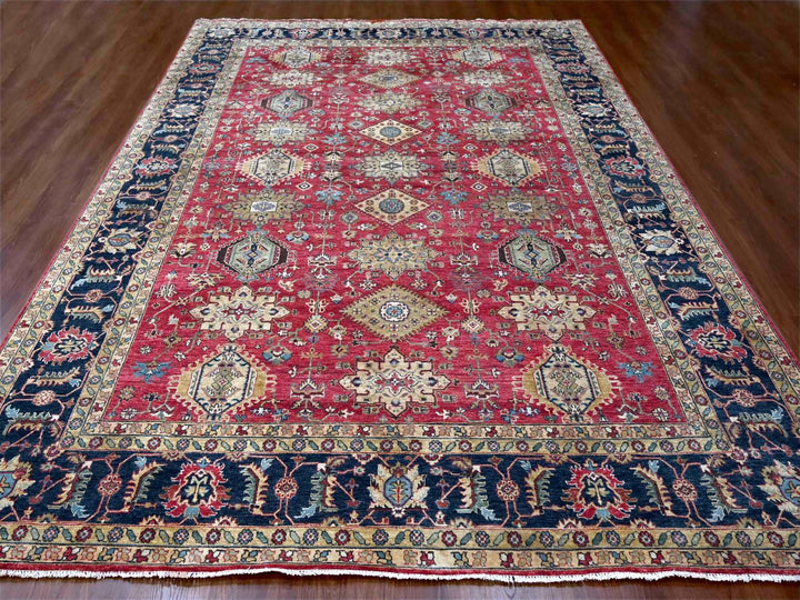 10'1" x 13'10" New Hand Knotted Red Wool Rectangle Oriental Rug - MOA10210021