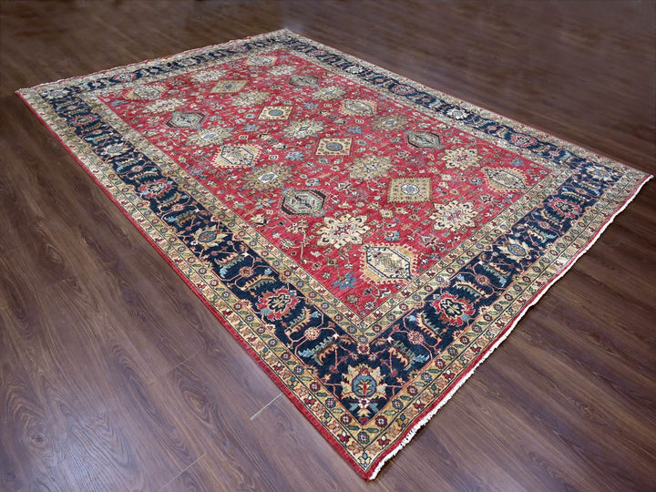 10'1" x 13'10" New Hand Knotted Red Wool Rectangle Oriental Rug - MOA10210021