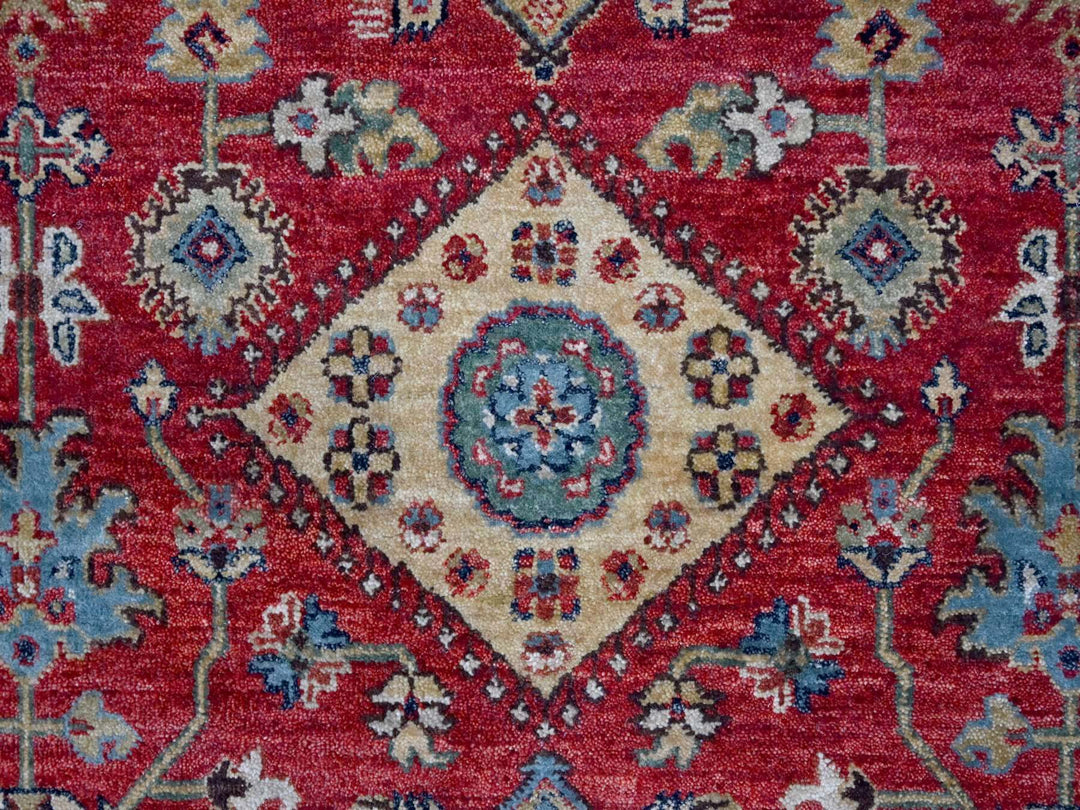 10'1" x 13'10" New Hand Knotted Red Wool Rectangle Oriental Rug - MOA10210021
