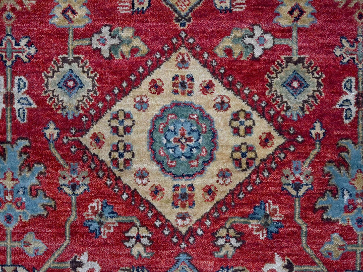 10'1" x 13'10" New Hand Knotted Red Wool Rectangle Oriental Rug - MOA10210021