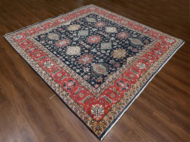 10'0" x 10'2" New Hand Knotted Black Wool Square Oriental Rug - MOA10210023