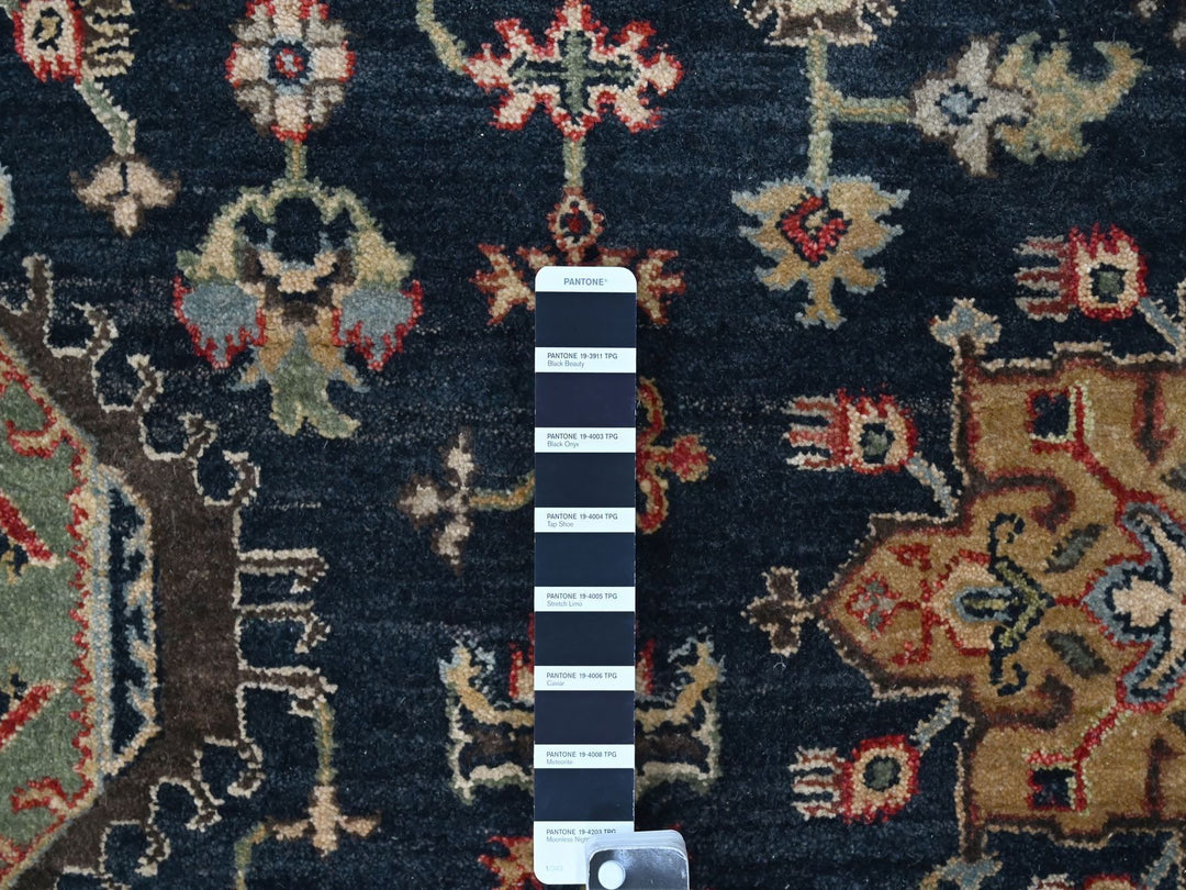 10'0" x 10'2" New Hand Knotted Black Wool Square Oriental Rug - MOA10210023