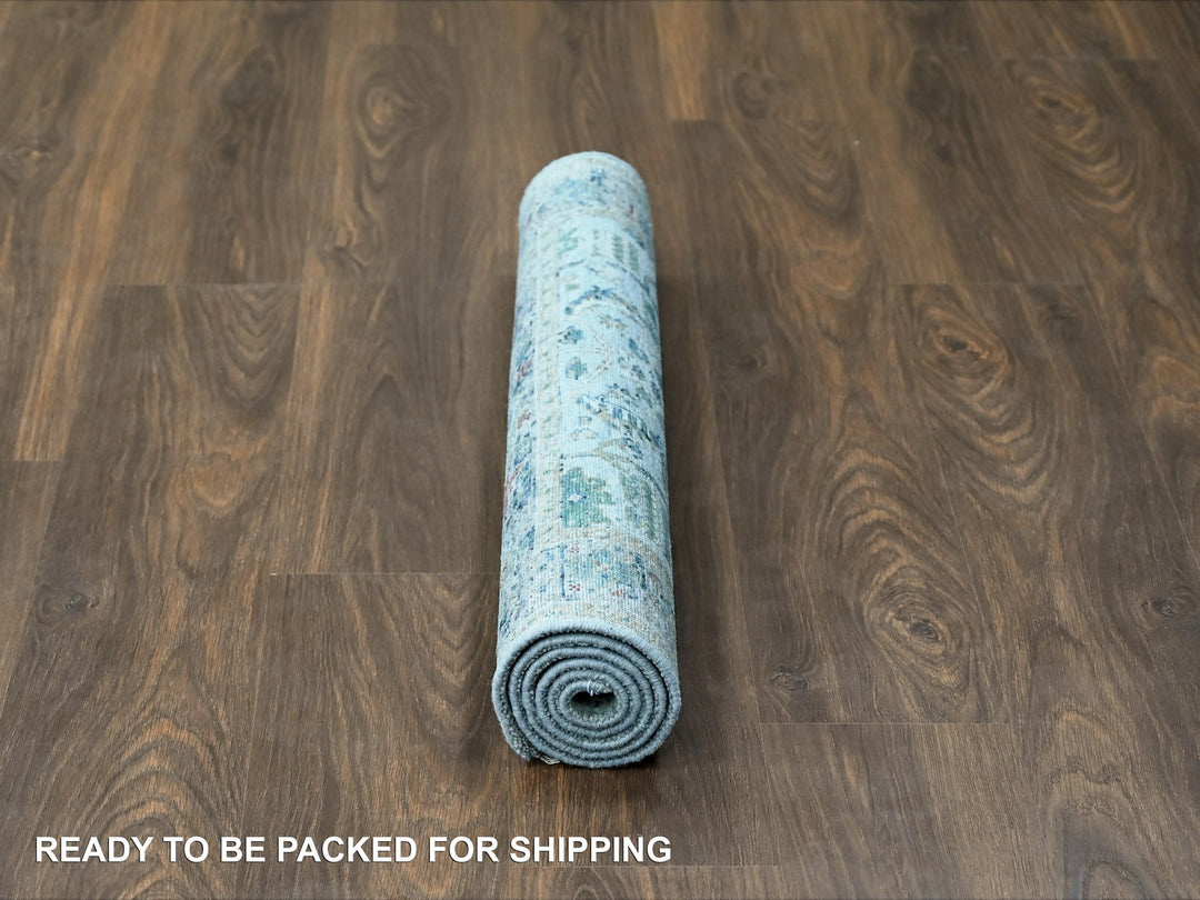 3'0" x 4'10" New Hand Knotted Grey Wool Rectangle Oriental Rug - MOA10210034